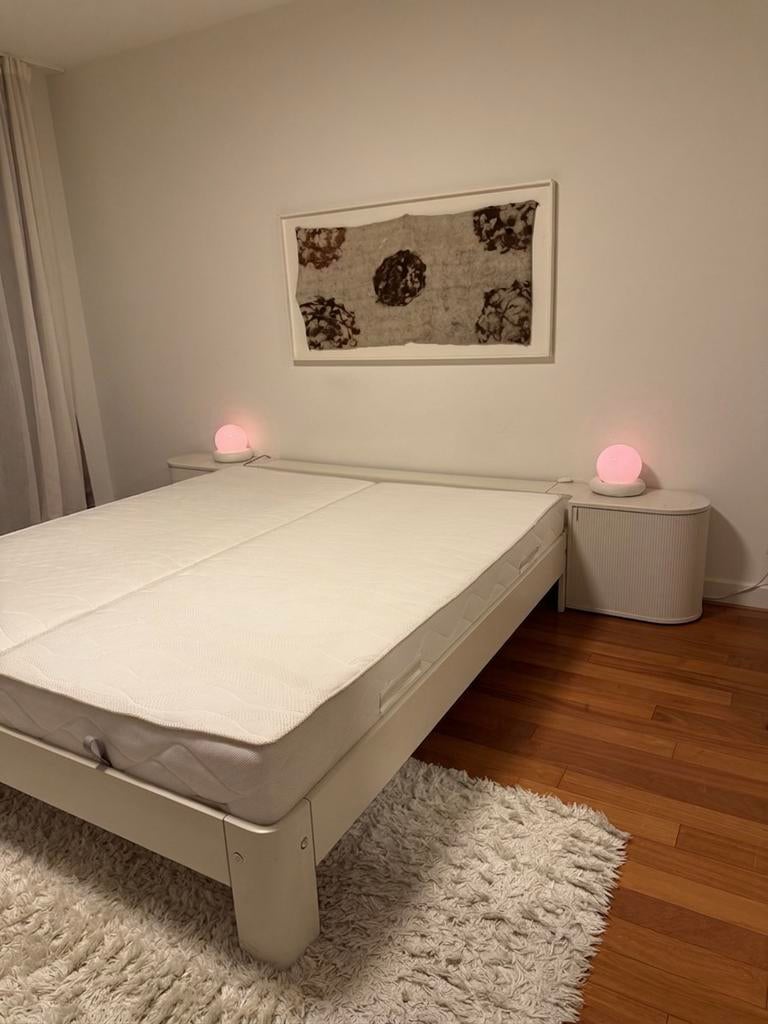 Auping auronde wit 180x200 met matras, Ophalen, Zo goed als nieuw, Tweepersoons