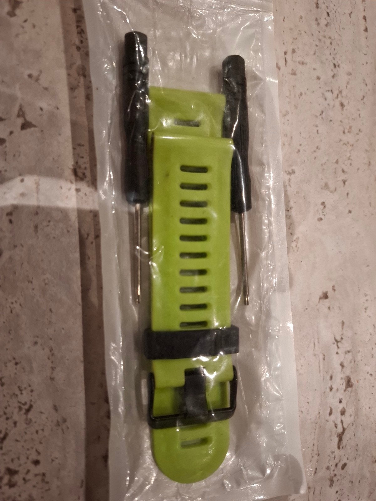 Lichtgroen Garmin siliconen horlogebandje 2,6mm, Garmin, Nieuw, Ophalen of Verzenden, Android