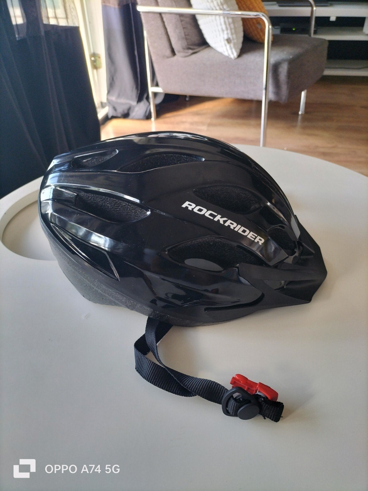 Rockrider ST 50 Fietshelm Zwart Maat L (58-62cm), Ophalen of Verzenden, Zo goed als nieuw, L, Heer of Dame