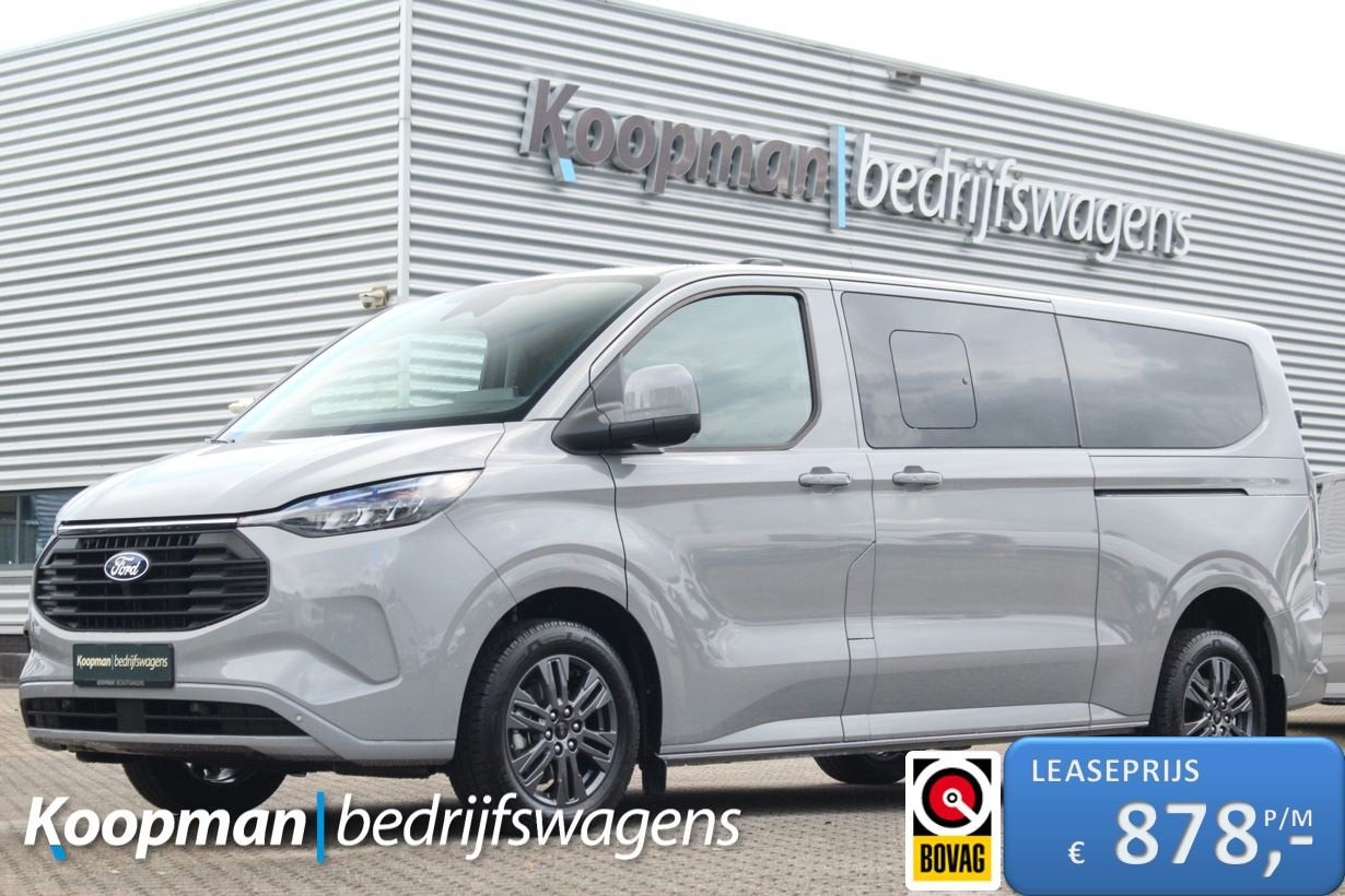 Ford Transit Custom 2.5 PHEV 233pk L2H1 Limited | Dubbel Cab, 8 stoelen, 4 cilinders, 1850 kg, 2467 kg
