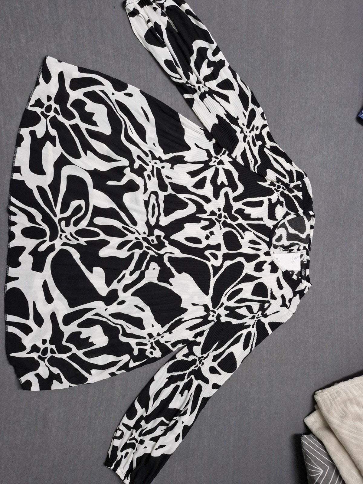 Gina Benotti blouse met lange mouwen - Zwart/Wit (XL), Kleding | Dames, Zwart, Maat 46/48 (XL) of groter, Nieuw, Ophalen of Verzenden