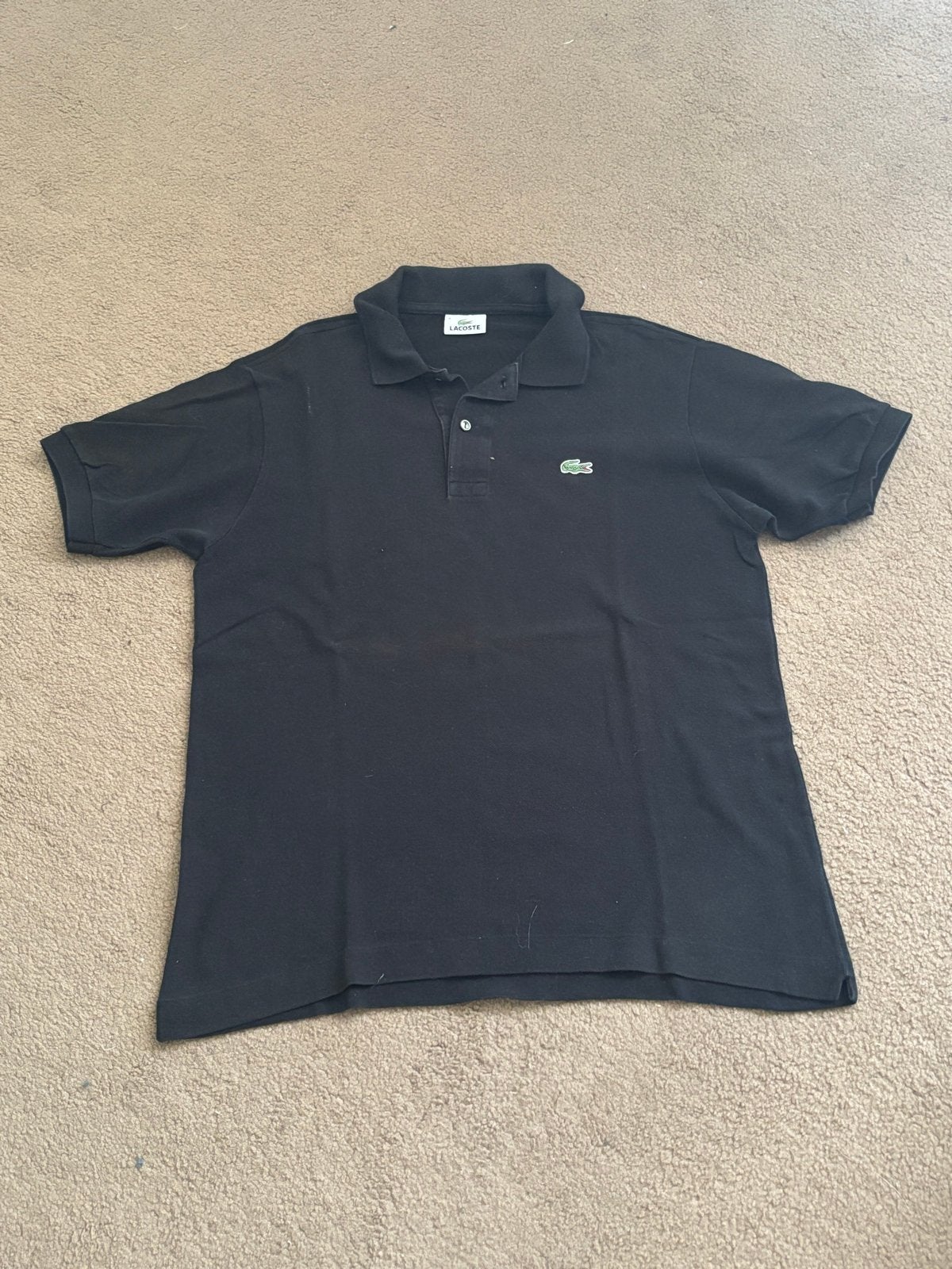 Lacoste Polo Shirt Zwart - Maat L, Kleding | Heren, T-shirts, Ophalen of Verzenden, Zo goed als nieuw, Maat 52/54 (L), Zwart