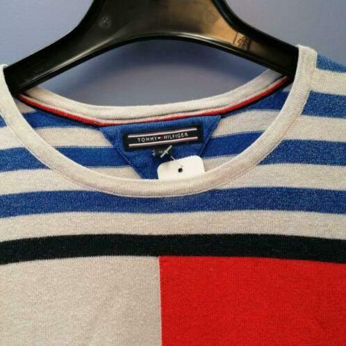 Tommy Hilfiger longsleeve logo kleuren glitter mt 164 36387, Meisje, ., Ophalen of Verzenden, Shirt of Longsleeve