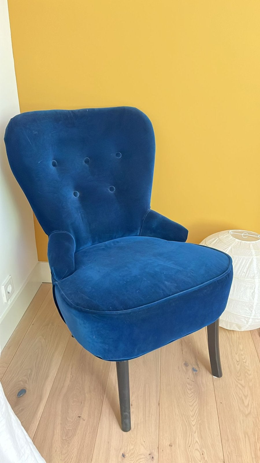 Ikea Remsta Fluwelen Fauteuil zgan, Ophalen, Zo goed als nieuw, 75 tot 100 cm, 50 tot 75 cm