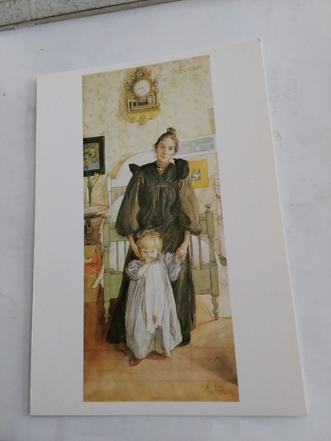 Ansichtkaart: Moeder en Kind (1898) - Carl Larsson, Verzamelen, Ophalen of Verzenden, 1980 tot heden, Ongelopen, Overige thema's