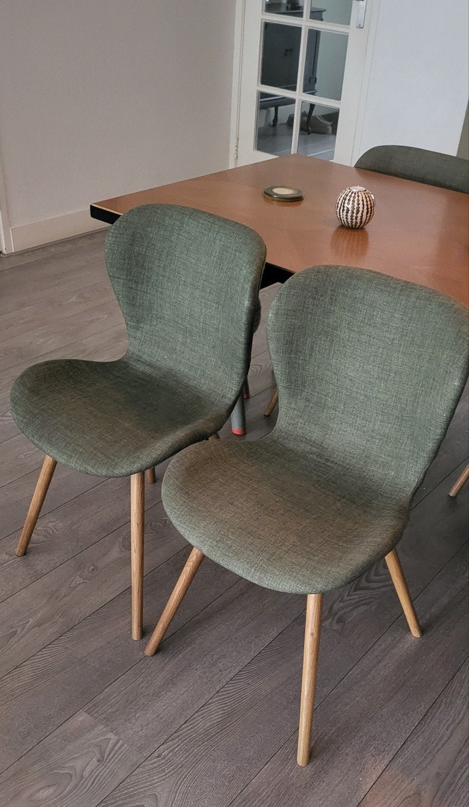 6 eetkamerstoelen groen, Ophalen, Gebruikt, Overige kleuren, Vijf, Zes of meer stoelen