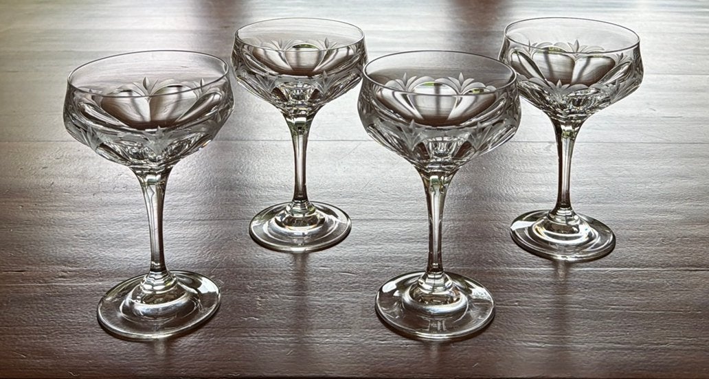 4 Peill & Putzler Diana cocktailcoupes, Verzamelen, Ophalen of Verzenden, Zo goed als nieuw, Overige typen