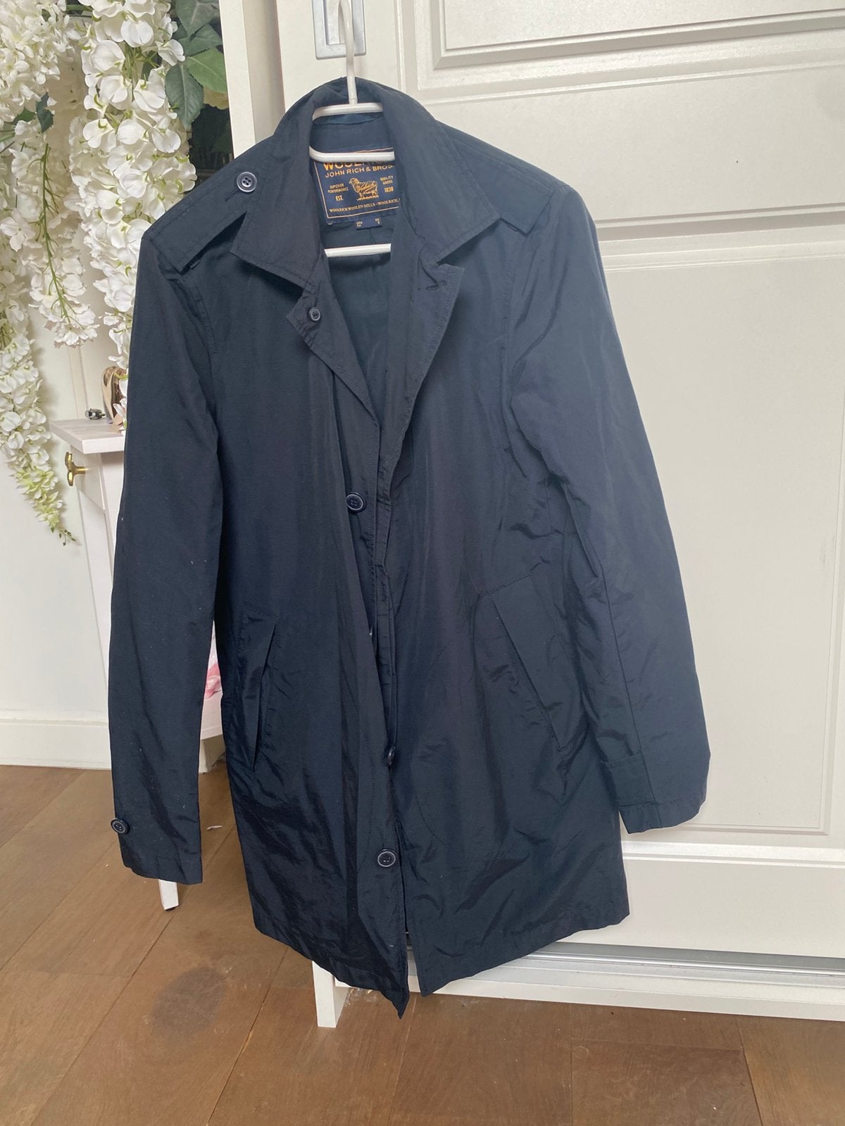 Woolrich parka jas maat s, Verzenden, Zo goed als nieuw, Blauw