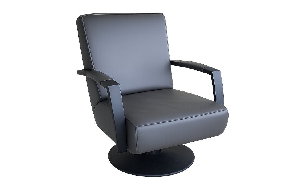 Leren fauteuil, Ophalen, 75 tot 100 cm, Zo goed als nieuw, Industriel