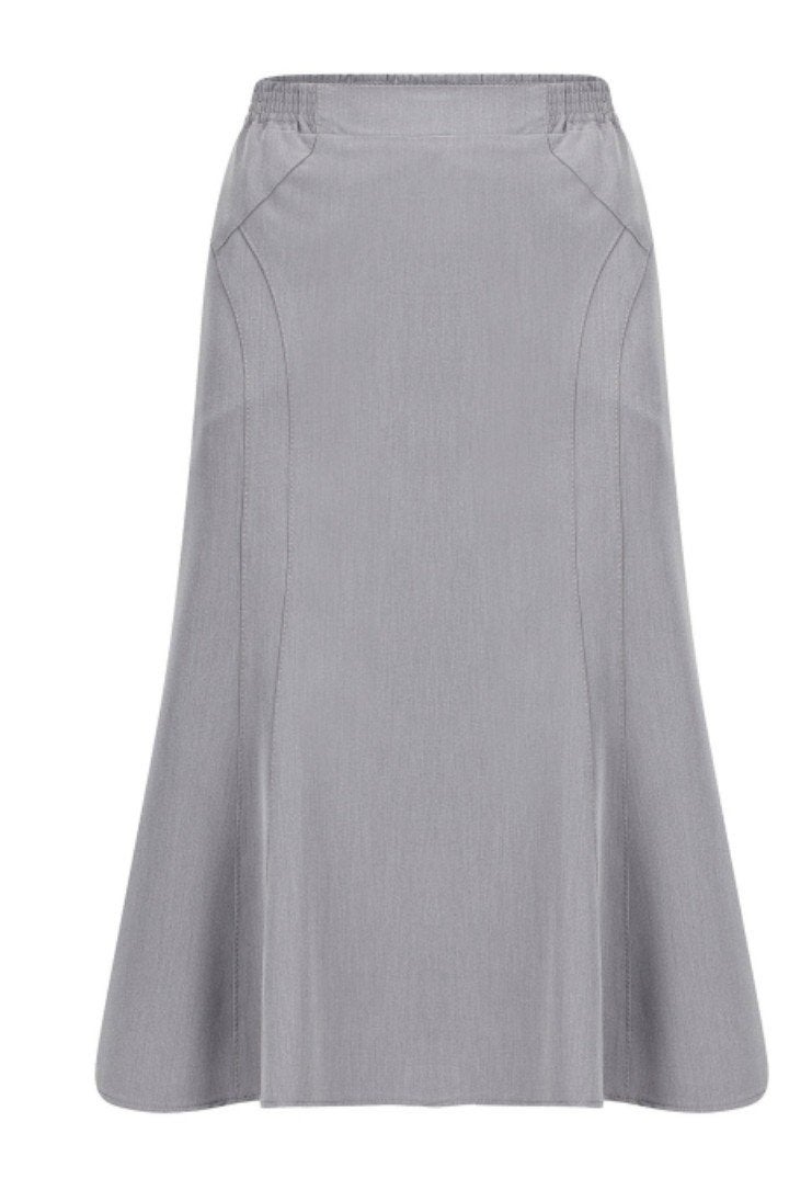 Grijze gevoerde damesrok, Kleding | Dames, Rokken, Maat 38/40 (M), Zo goed als nieuw, Grijs, Onder de knie