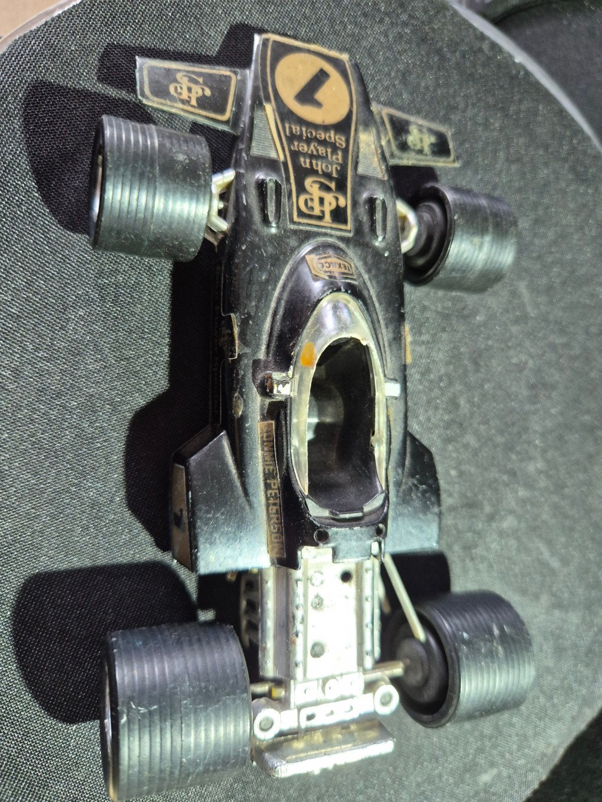 Vintage Polistil Lotus JPS F1 Ronnie Peterson raceauto, Ophalen of Verzenden, Gebruikt