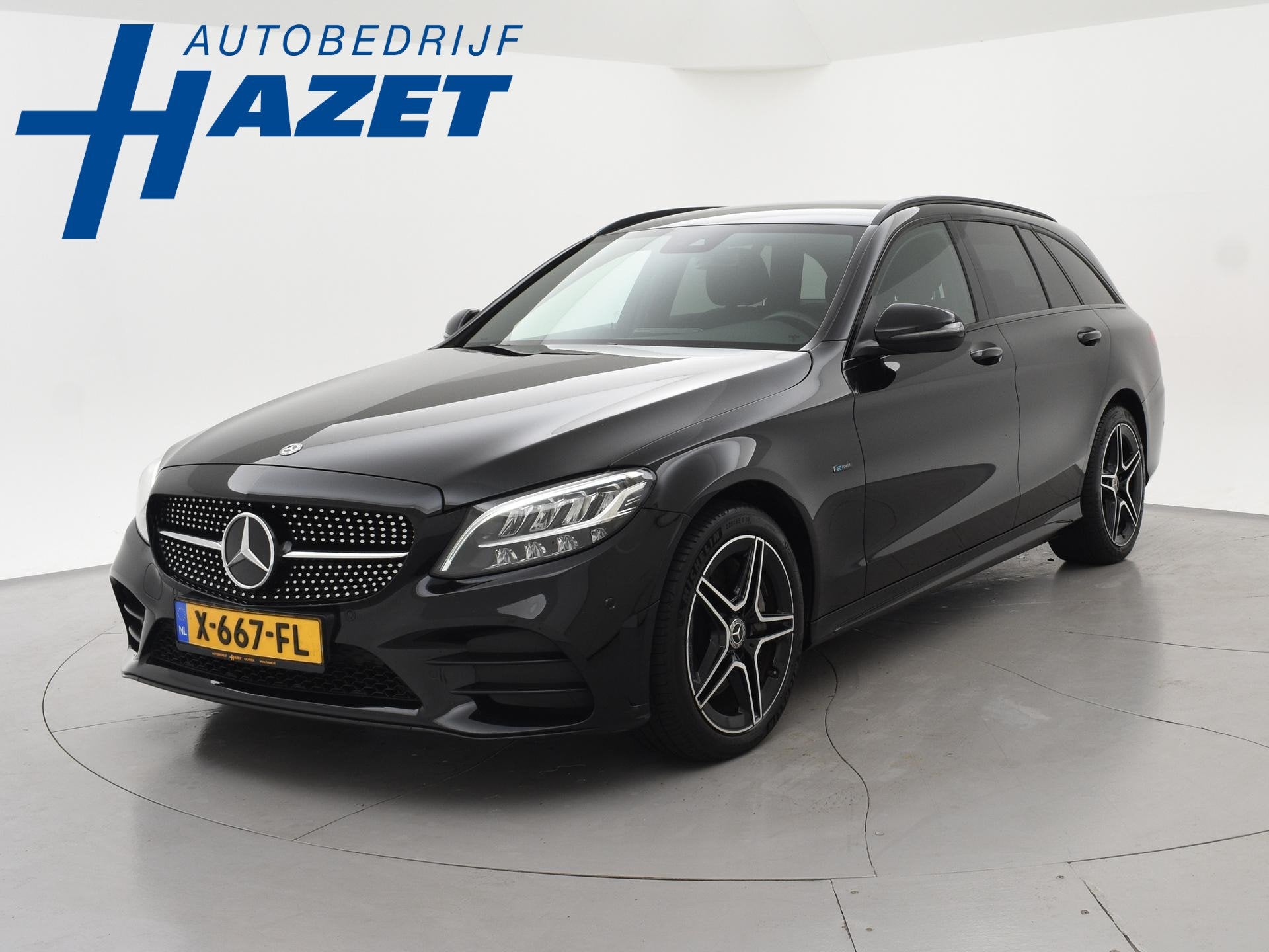 Mercedes-Benz C-klasse Estate 300e PHEV 320 PK AMG SPORT + C, Automaat, 320 pk, Zwart, Hybride Elektrisch/Benzine