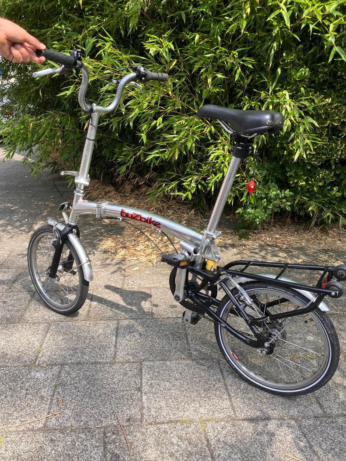 Opvouwbare aluminium fiets - Buzbike, Fietsen en Brommers, Gebruikt, 16 tot 18 inch, Versnellingen, Totaal opvouwbaar