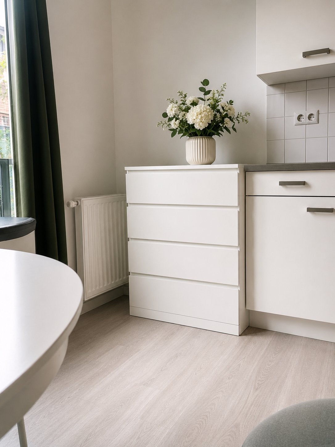 IKEA Malm ladekast wit 100x80x48 cm, Ophalen, Zo goed als nieuw, 25 tot 50 cm