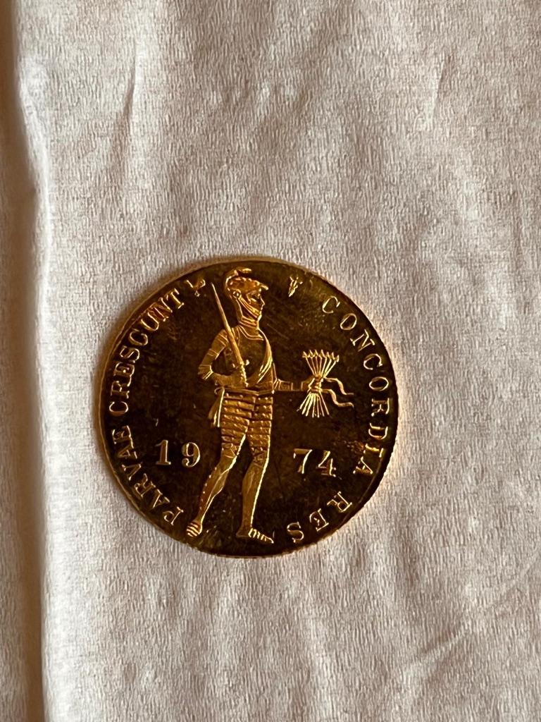 Gouden dukaat 1974 - 3,49g 23,6 karaat goud - BIEDEN, Postzegels en Munten, Koningin Juliana, Losse munt, Goud, Overige waardes
