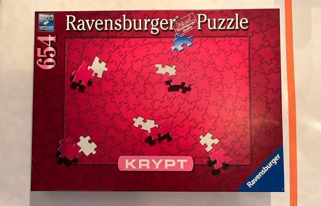 Ravensburger Krypt Puzzle - Pink (654 pieces), Hobby en Vrije tijd, Denksport en Puzzels, Ophalen, 500 t/m 1500 stukjes, Zo goed als nieuw