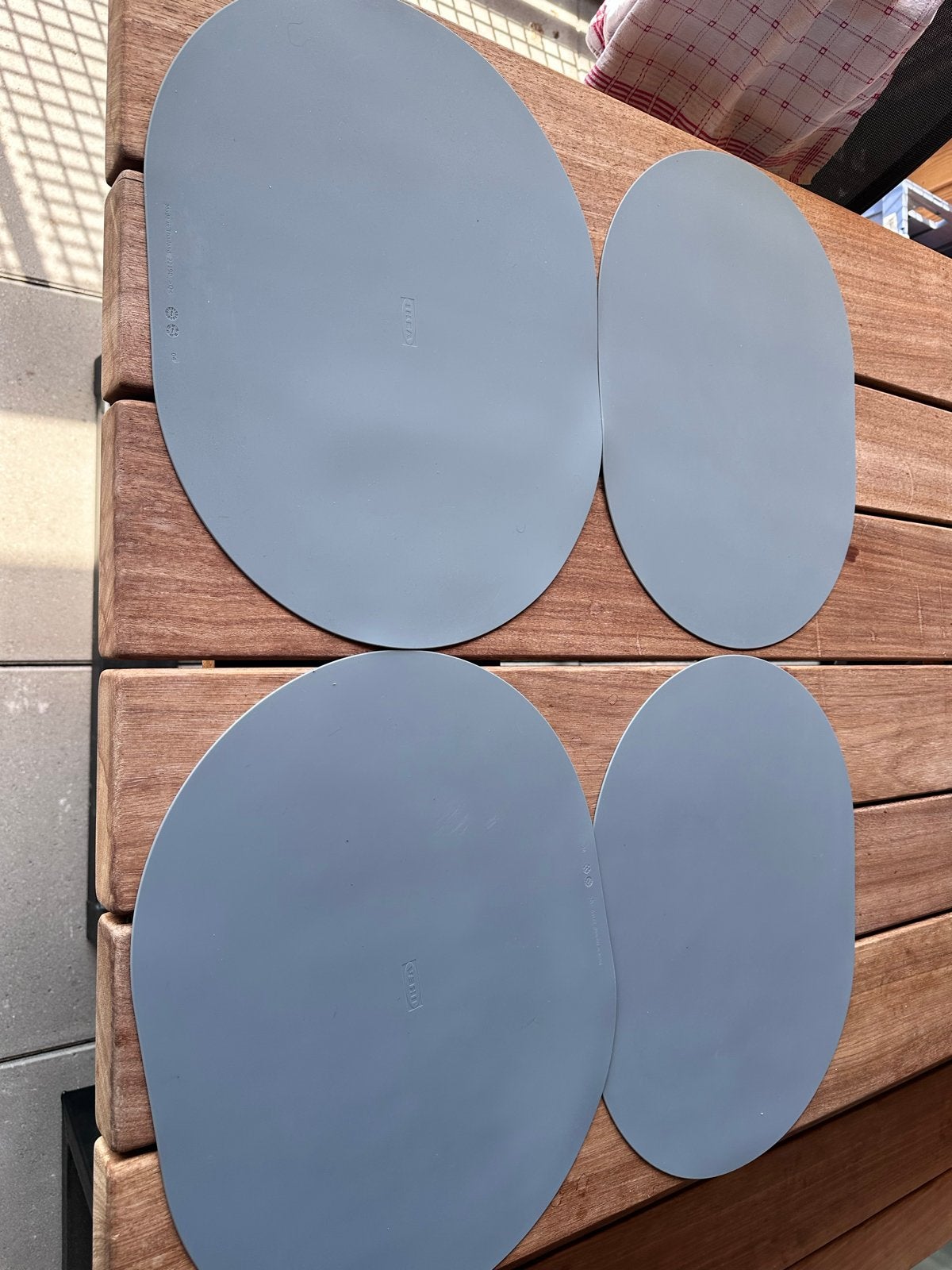 IKEA Placemats - Set van 4 - Grijs, Huis en Inrichting, Keuken | Textiel, Ophalen, Gebruikt, Kunststof, Placemat