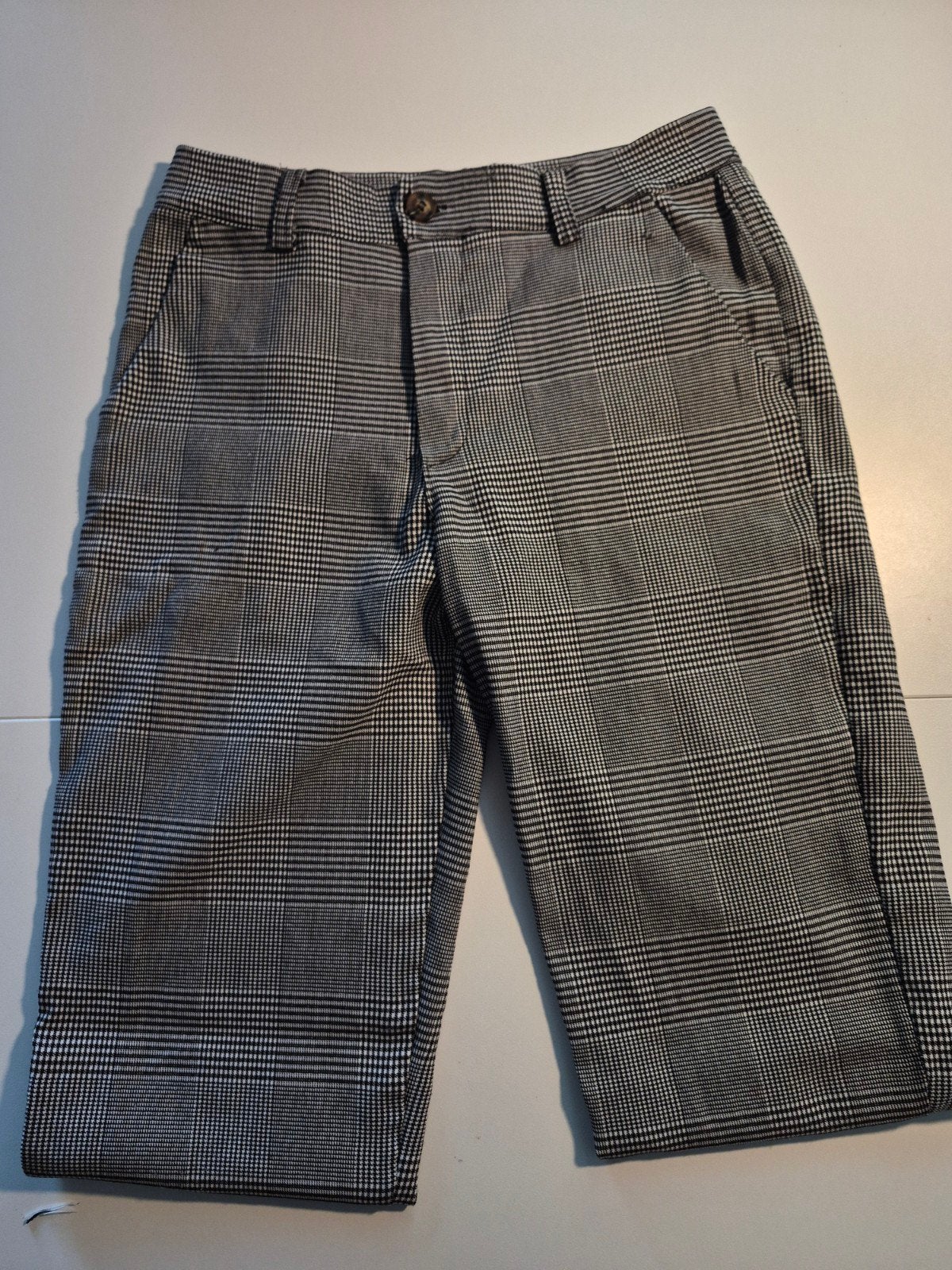 Valenci geruite broek - Maat L - Zo goed als nieuw, Kleding | Dames, Info@valenci.com, Onbekend, Made in Italy, Zwart, Maat 42/44 (L)