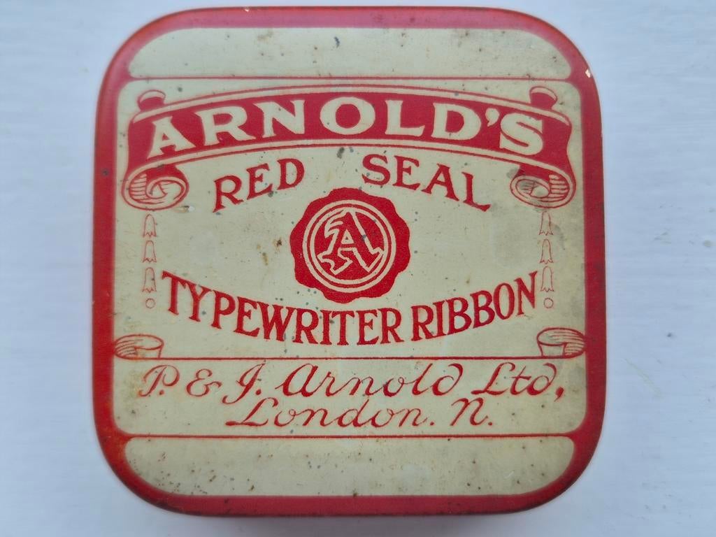 Typewriter Ribbon Inktlint blikje Arnold's London, Verzamelen, Blikken, Ophalen of Verzenden, Gebruikt, Overige