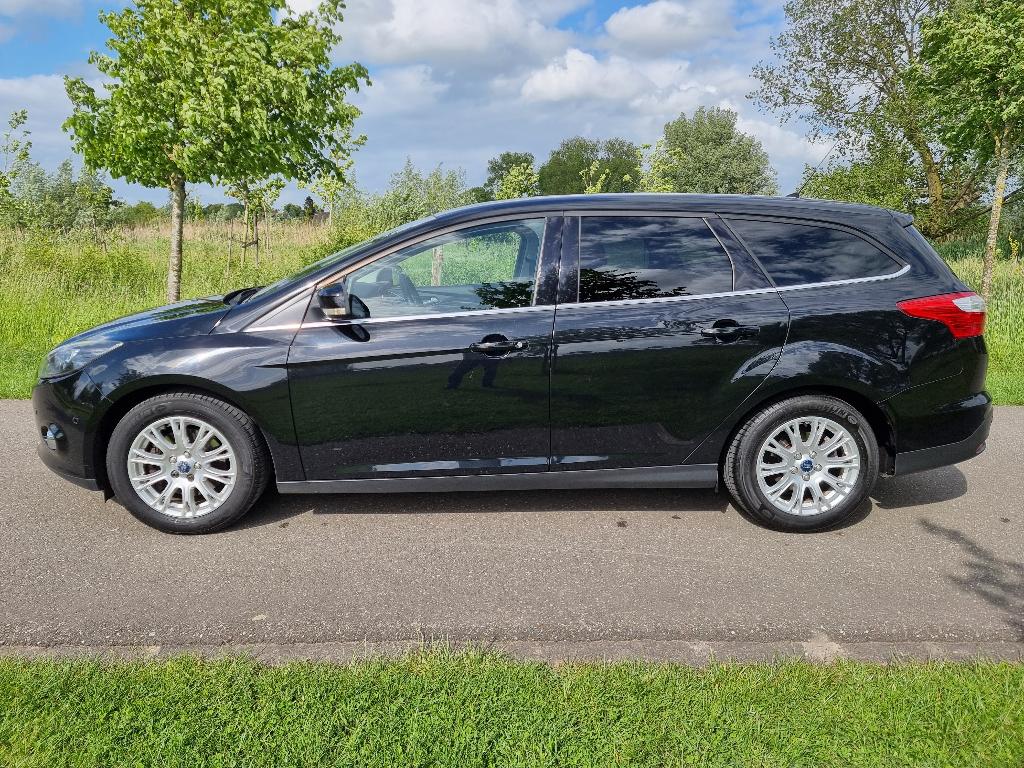 Ford Focus Wagon 1.6 Ecoboost 150pk, Titanium, nieuwe APK., 1258 kg, Bluetooth, 4 cilinders, Leder en Stof