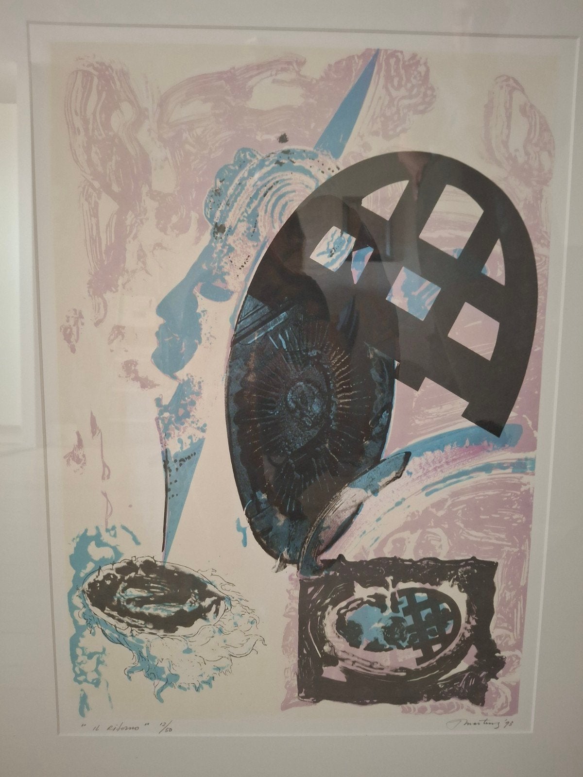 Zeefdruk Il Ritorno van Jan Martens, Antiek en Kunst, Gesigneerd, Ophalen, Zeefdruk