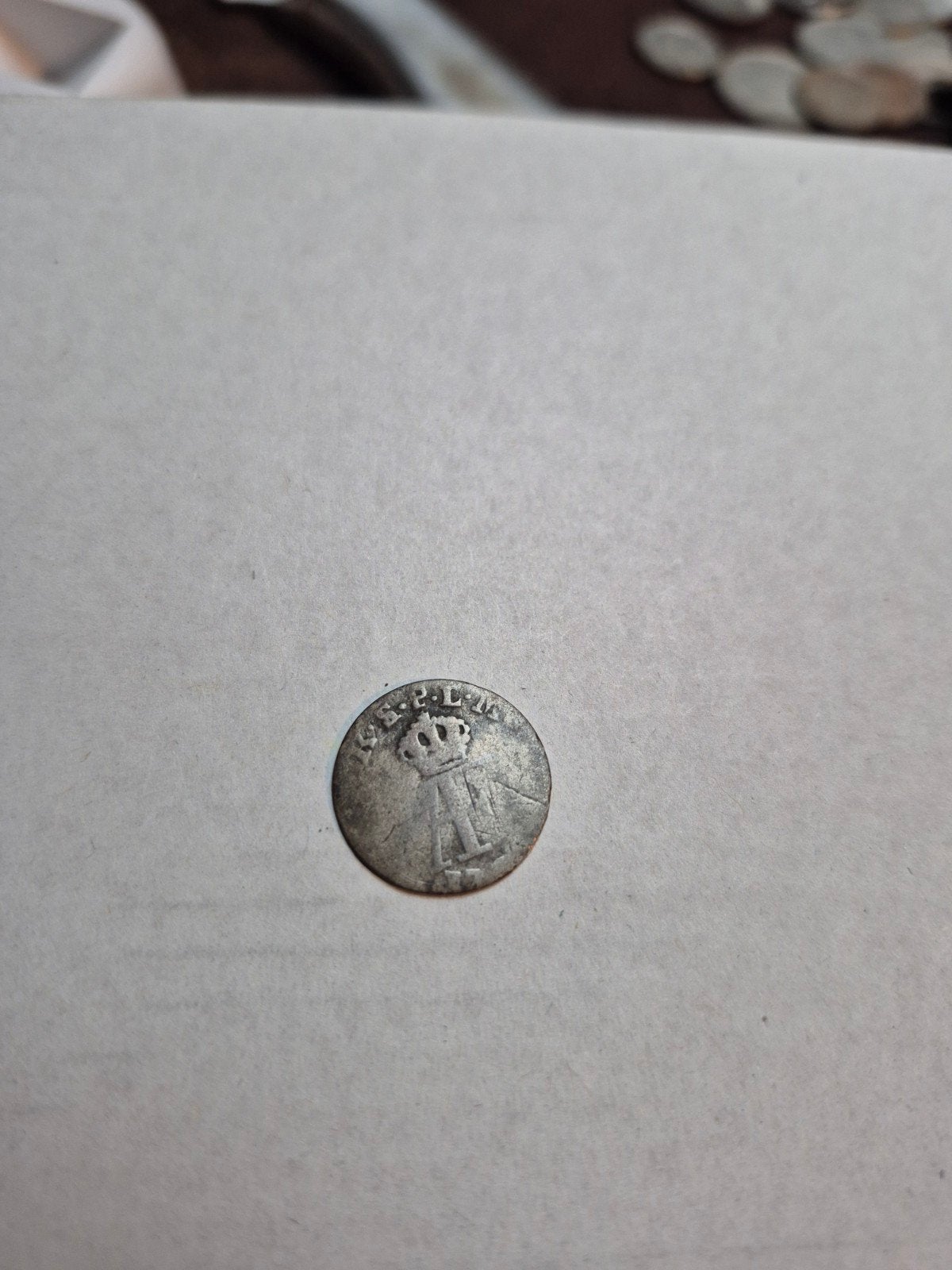 Bodemvondst zilver muntje Zweden 1763, Ophalen of Verzenden, Overige landen, Zilver