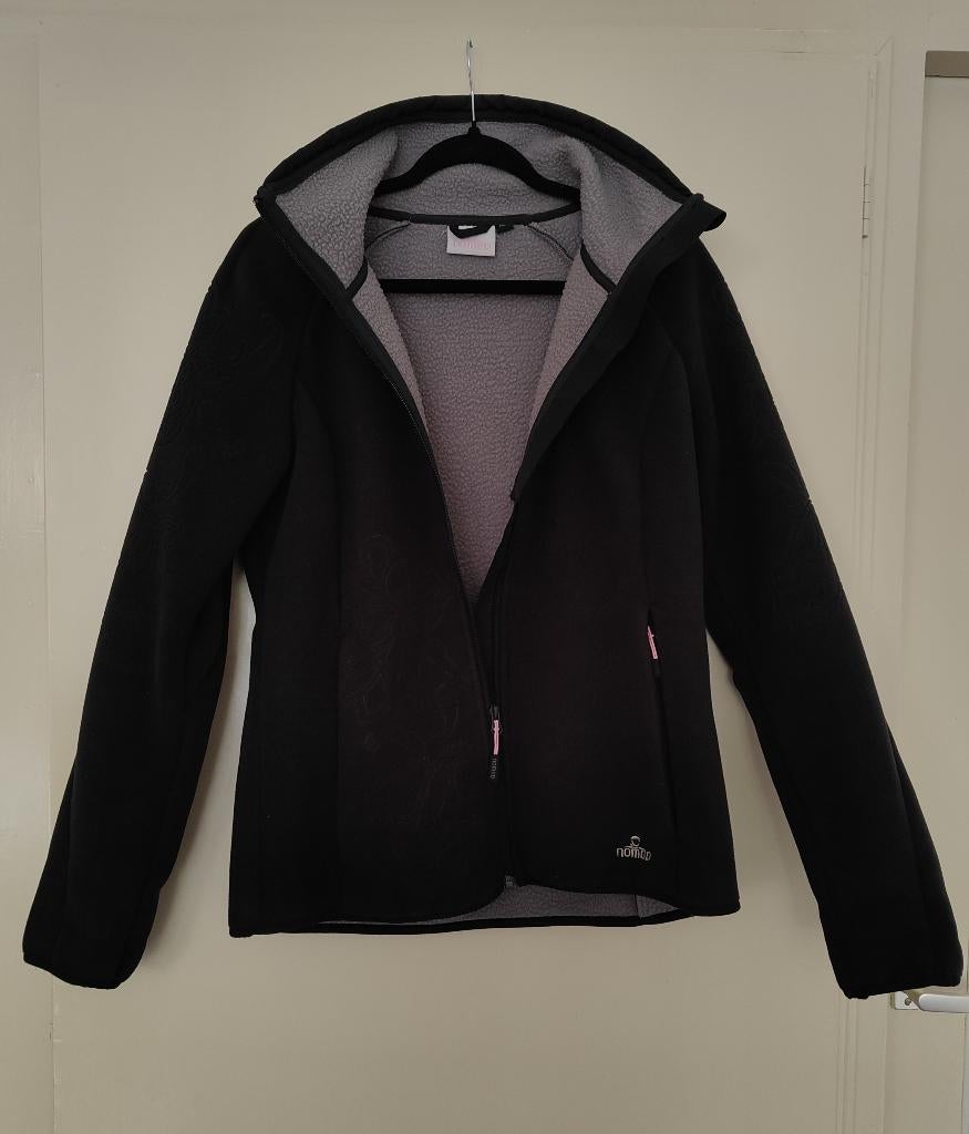 Dik fleecejas fleecevest Nomad maat 40 met bloemen, Maat 38/40 (M), Zwart, Nomad, Ophalen of Verzenden