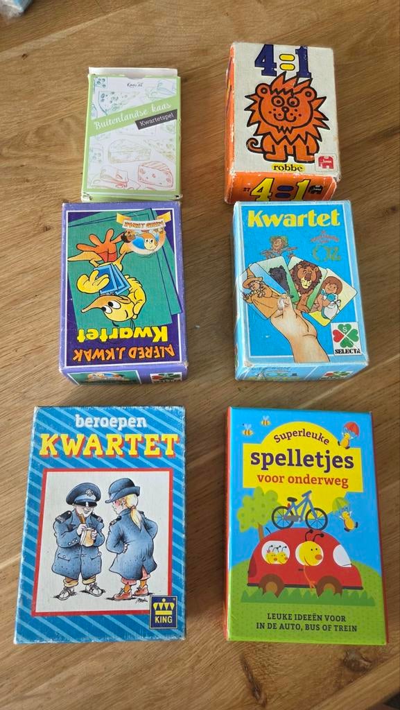 Diverse Kwartetspellen en Spelletjes Collectie, Drie of vier spelers, Ophalen of Verzenden, Gebruikt, Verschillende uitgevers