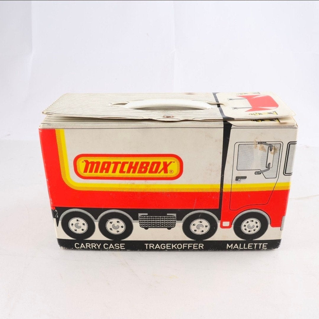 Zeldzame Matchbox Truck Carry Case + 36 Vintage Auto's 1970s, Ophalen of Verzenden