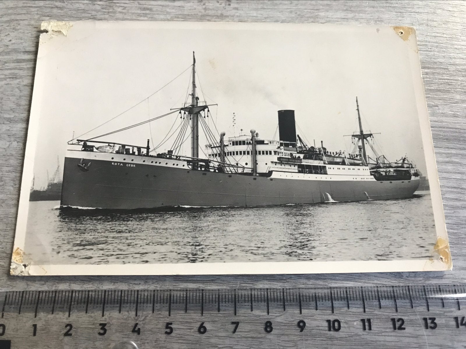 M.S. Kota Gede schip van Rotterdamsche Lloyd Ansichtkaart, Ophalen of Verzenden, Zo goed als nieuw, Kaart, Foto of Prent