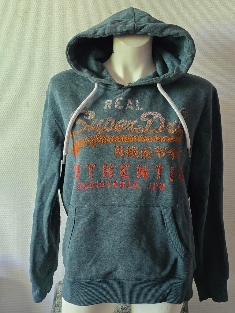 Superdry Vintage Authentic Fade unisex Hoodie Maat L, Maat 52/54 (L), Ophalen of Verzenden, Zo goed als nieuw, Groen