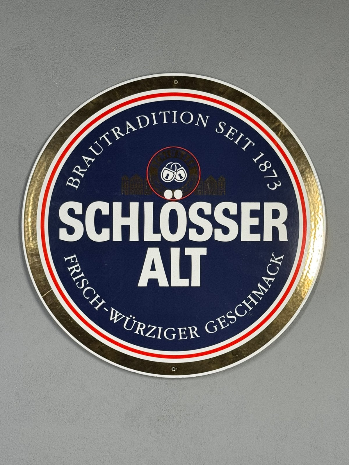 XXL Schlösser Alt Emaille Reclamebord - Doorsnede 60 cm, Verzenden
