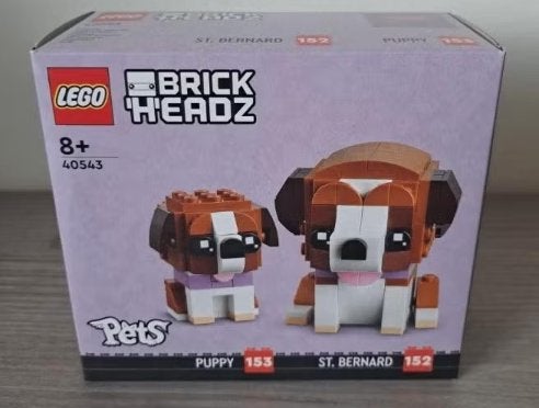 Lego 40543 BrickHeadz Sint Bernard & Puppy opgeopend, Ophalen, Nieuw