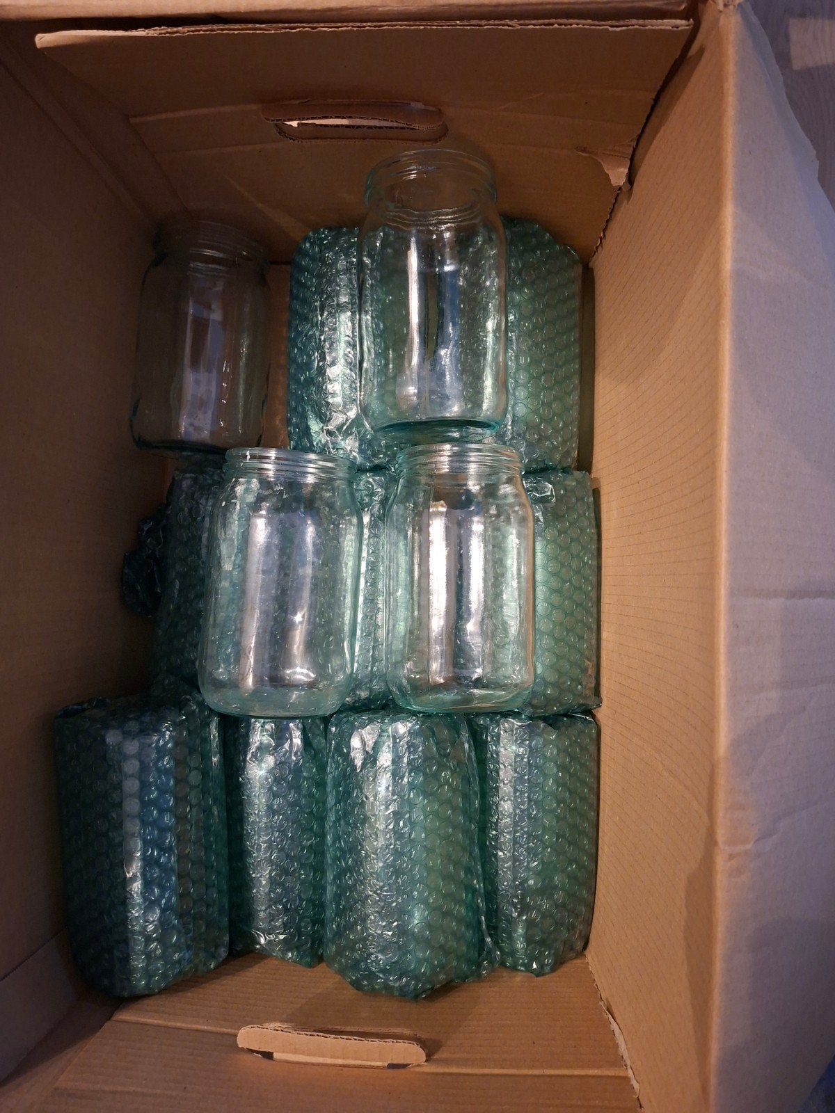 Diverse glazen potten, Ophalen