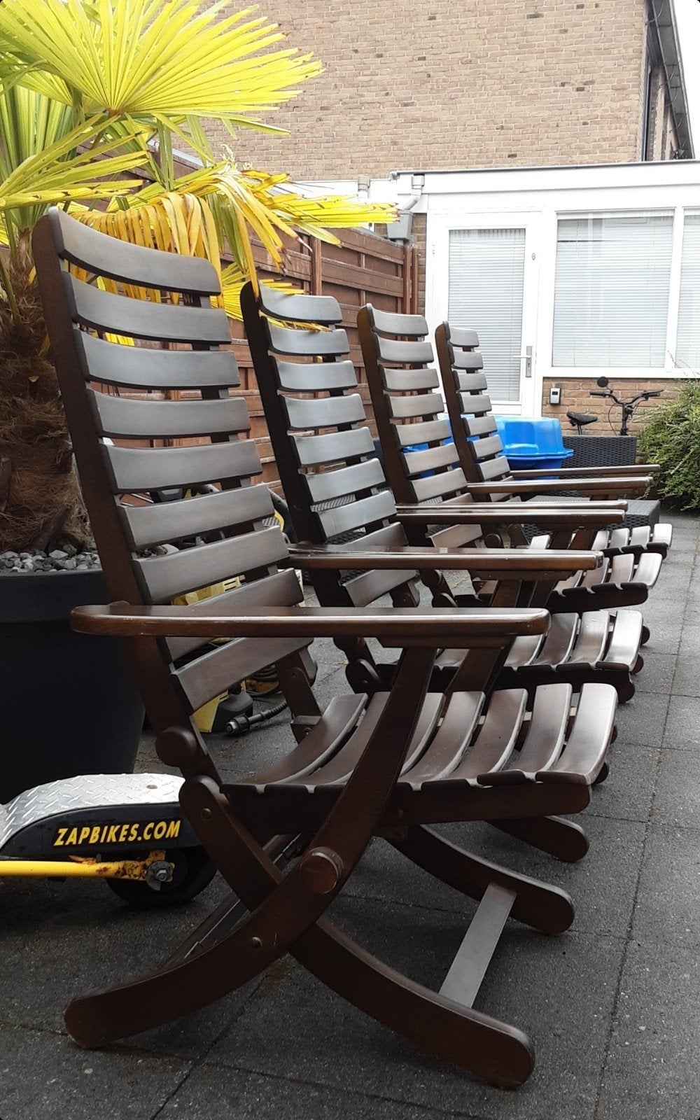 Vintage Mid Century Herlag houten tuinset., Tuin en Terras, Ophalen