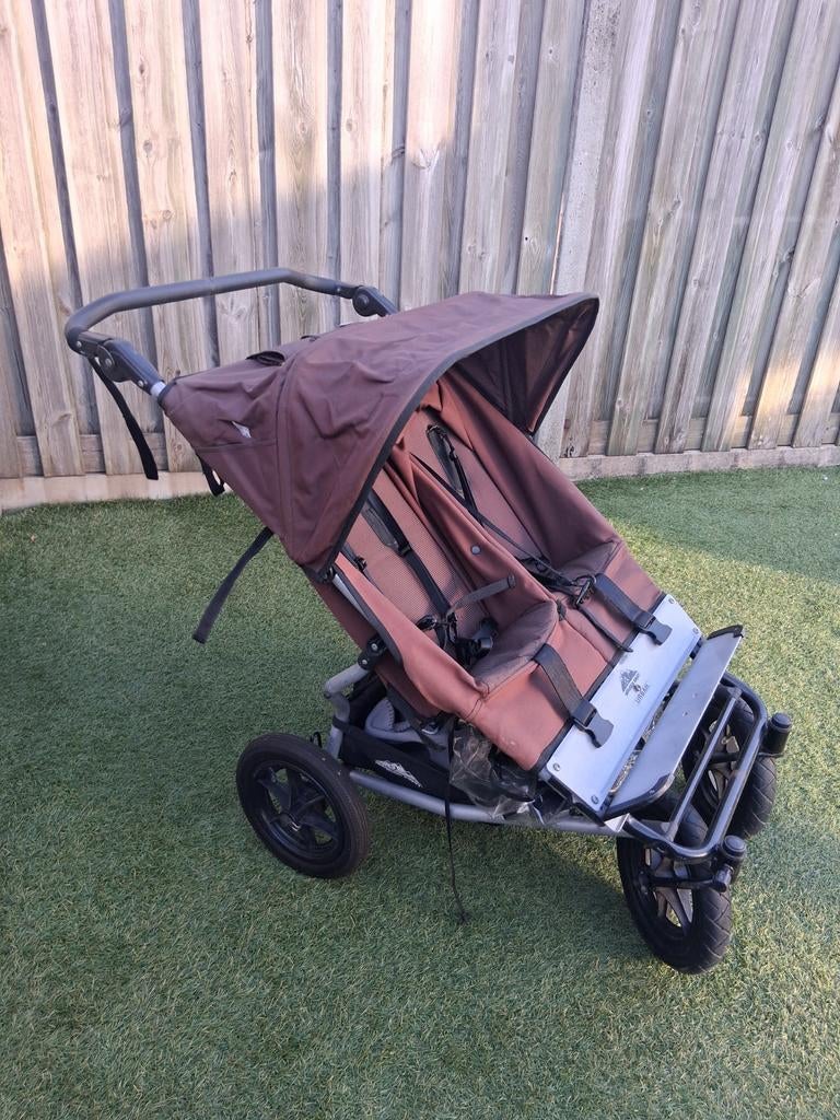Dubbele Mountain Buggy met extra zitje, Ophalen, Gebruikt, Overige merken, Duomodel