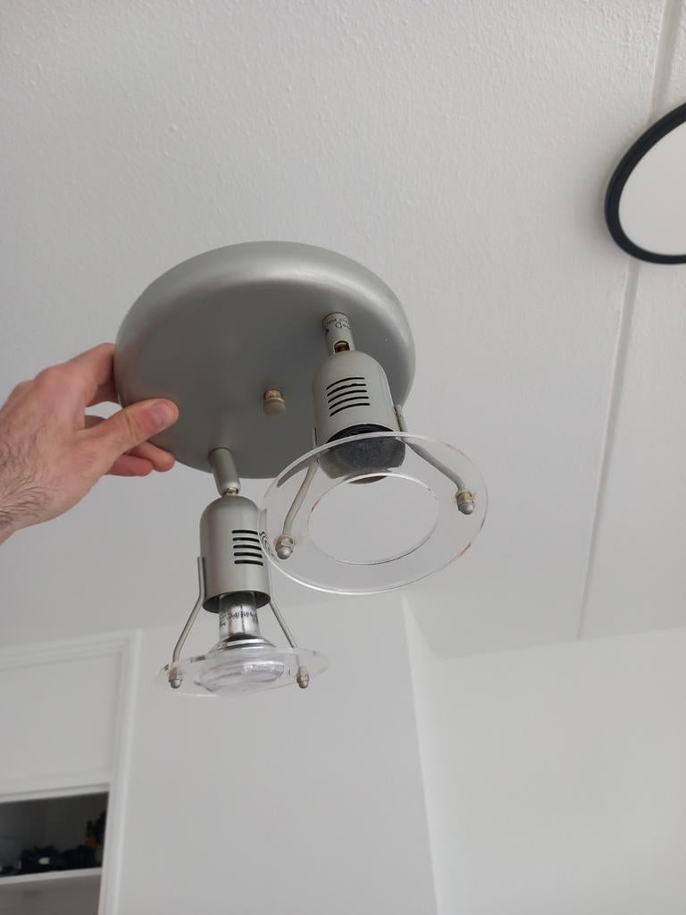 Boxford Holland Plafondspot - Dimbaar LED - Mat Zilver, Gebruikt, Metaal of Aluminium, Ophalen of Verzenden, Industrieel