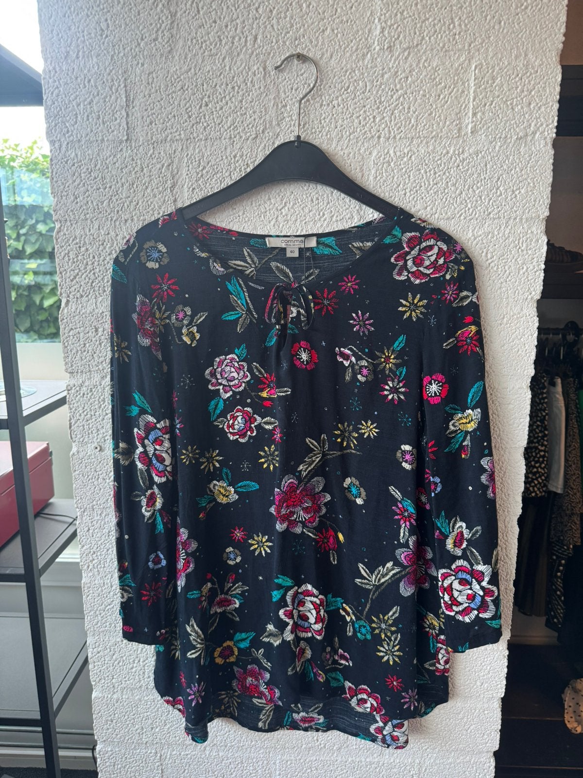 Comma, blouse maat 40 bloemen, Kleding | Dames, Blouses en Tunieken, Ophalen of Verzenden, Zo goed als nieuw, Maat 38/40 (M)
