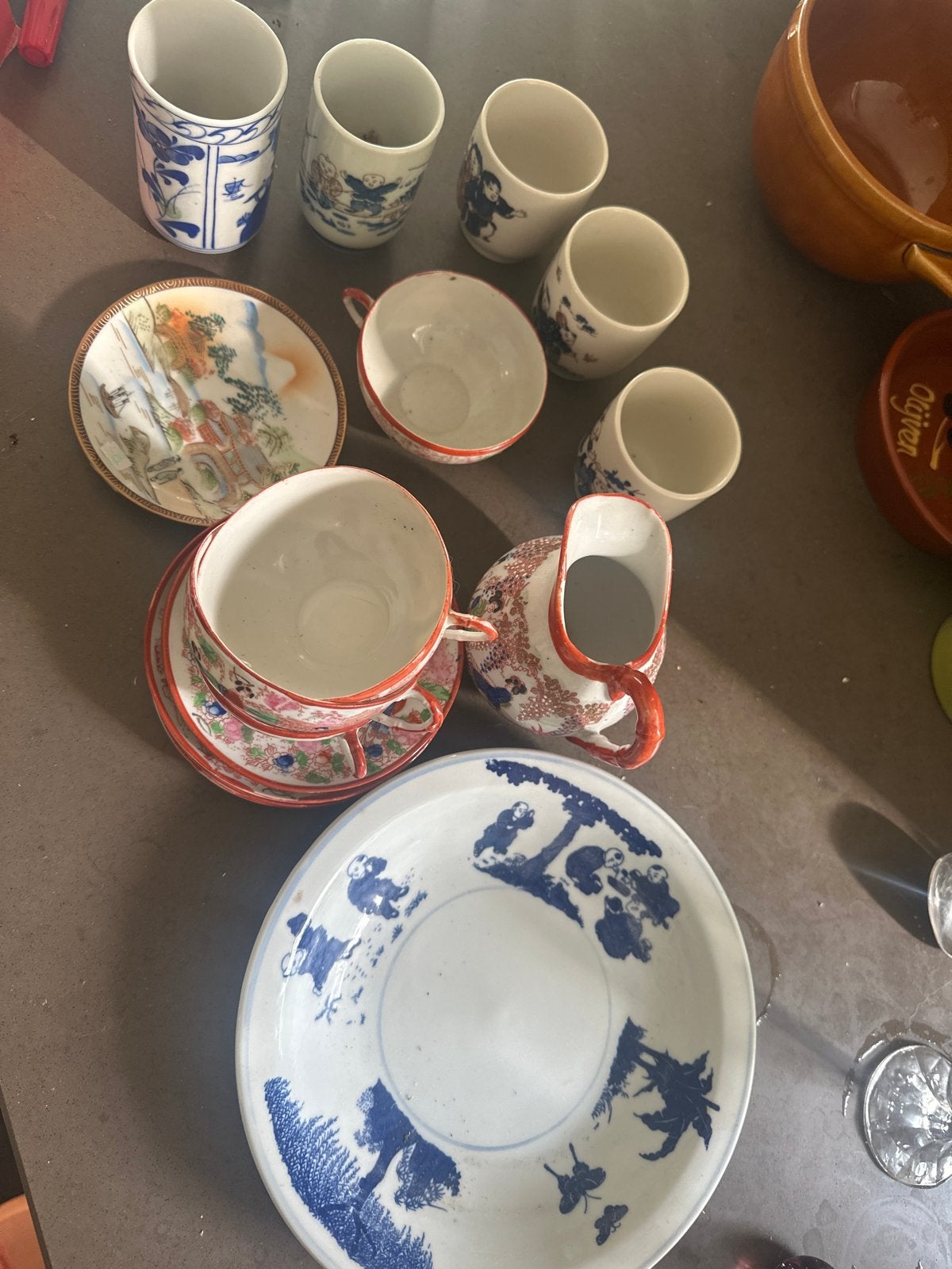 Diverse collectie antiek Chinees/Japans servies, Antiek en Kunst, Ophalen