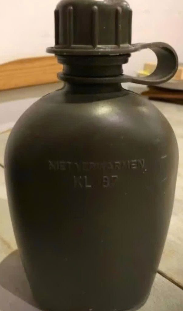 Legerveldfles met nummer KL 87, Ophalen of Verzenden, Landmacht, Nederland, Overige typen