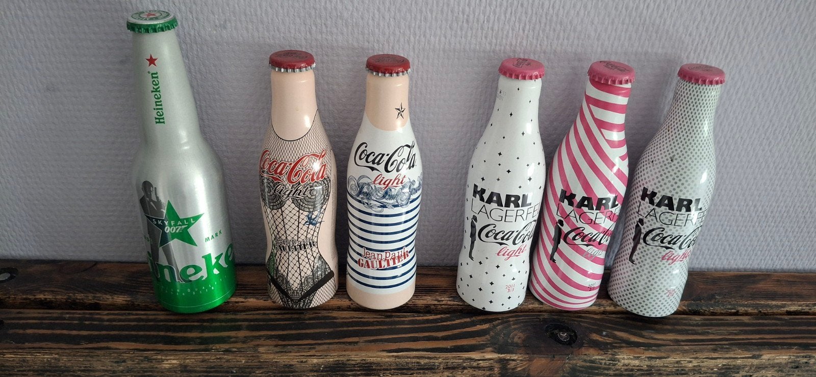 Verzameling van 6 unieke Coca-Cola en Heineken flessen, Verzamelen, Ophalen of Verzenden, Zo goed als nieuw