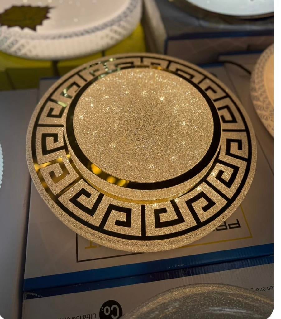 Versace plafondlamp 30 cm zilver/goud 3 kleur dimbaar, Ophalen of Verzenden, Nieuw, Kunststof, Eric Kuster