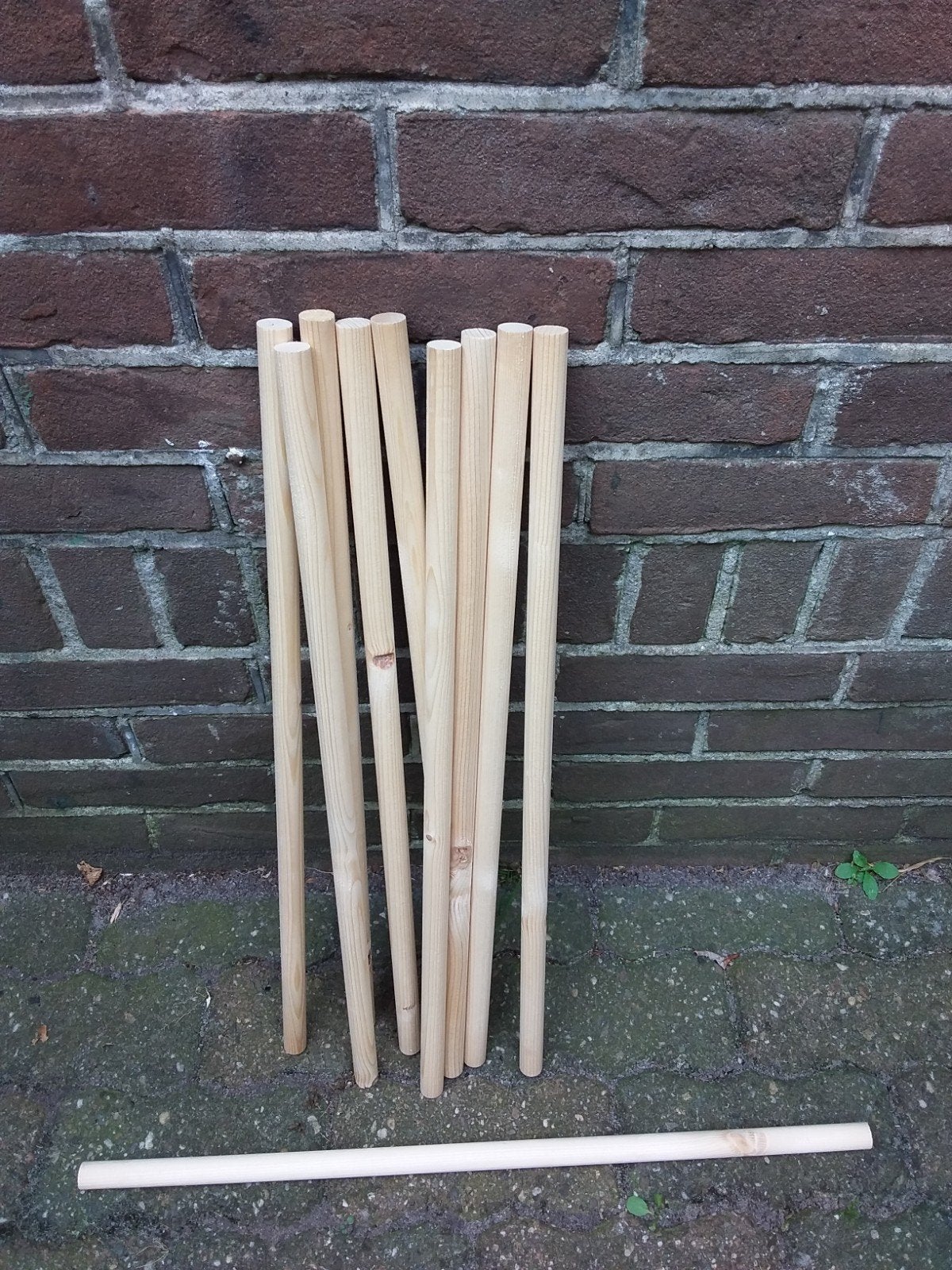 10 stuks ronde stokken 18 mm lengte 58,5 cm zitstokken nieuw, Ophalen, Nieuw, Hout
