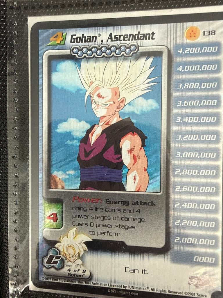Gohan, Ascendant Dragon Ball Z kaart, Ophalen of Verzenden, Gebruikt, Losse kaart