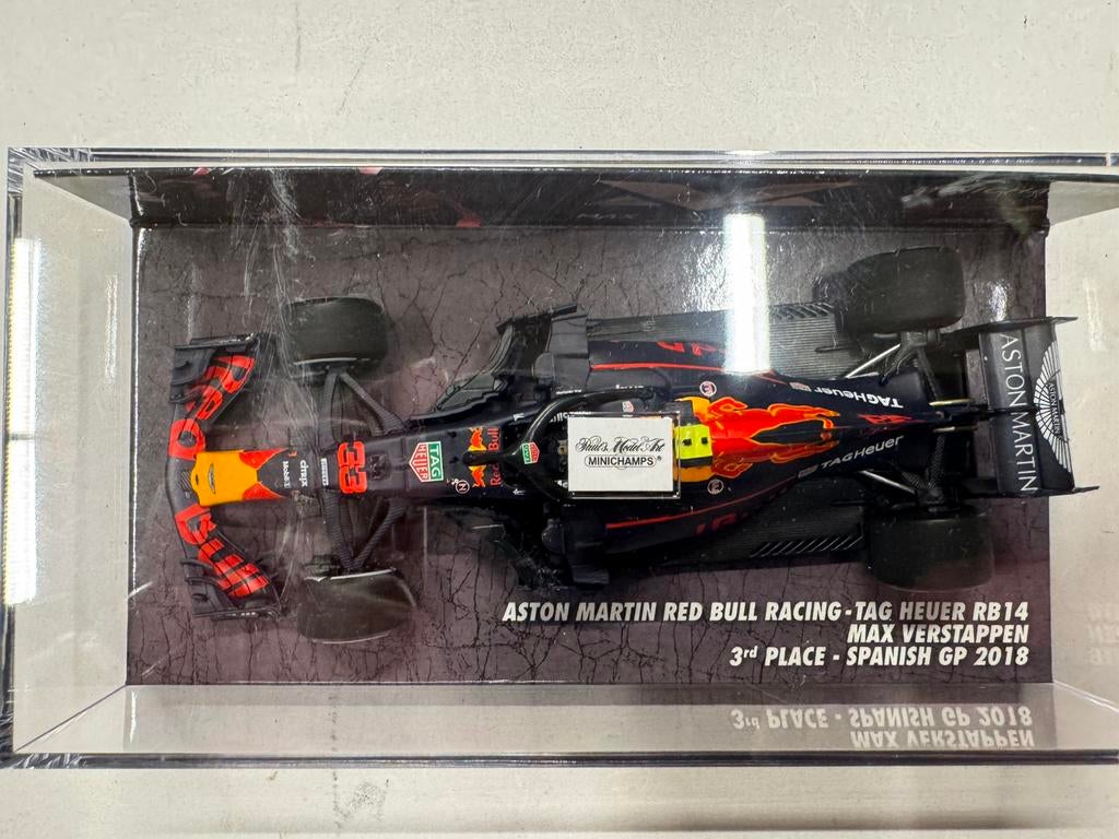 Max Verstappen 1:43 RB14, Ophalen of Verzenden, Zo goed als nieuw, Auto, Overige merken