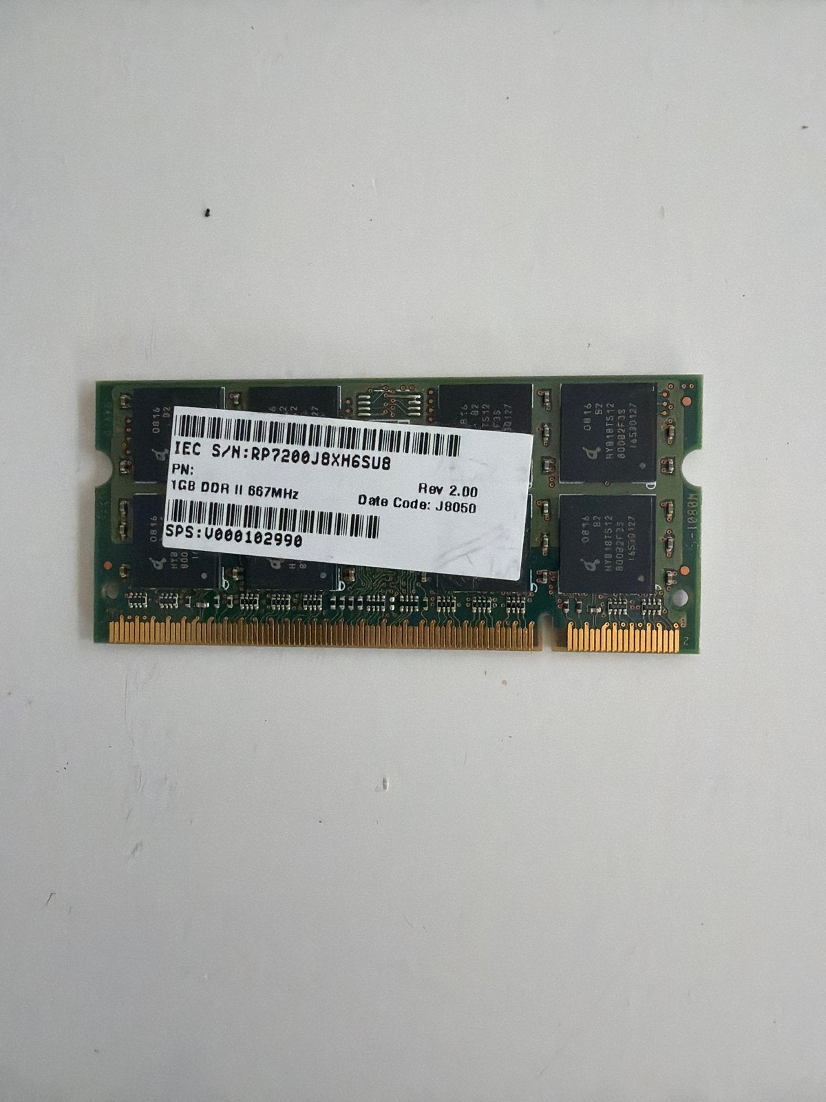 1GB DDR2 RAM Geheugenmodule 667MHz voor Laptop, Ophalen, DDR2, Laptop, Gebruikt