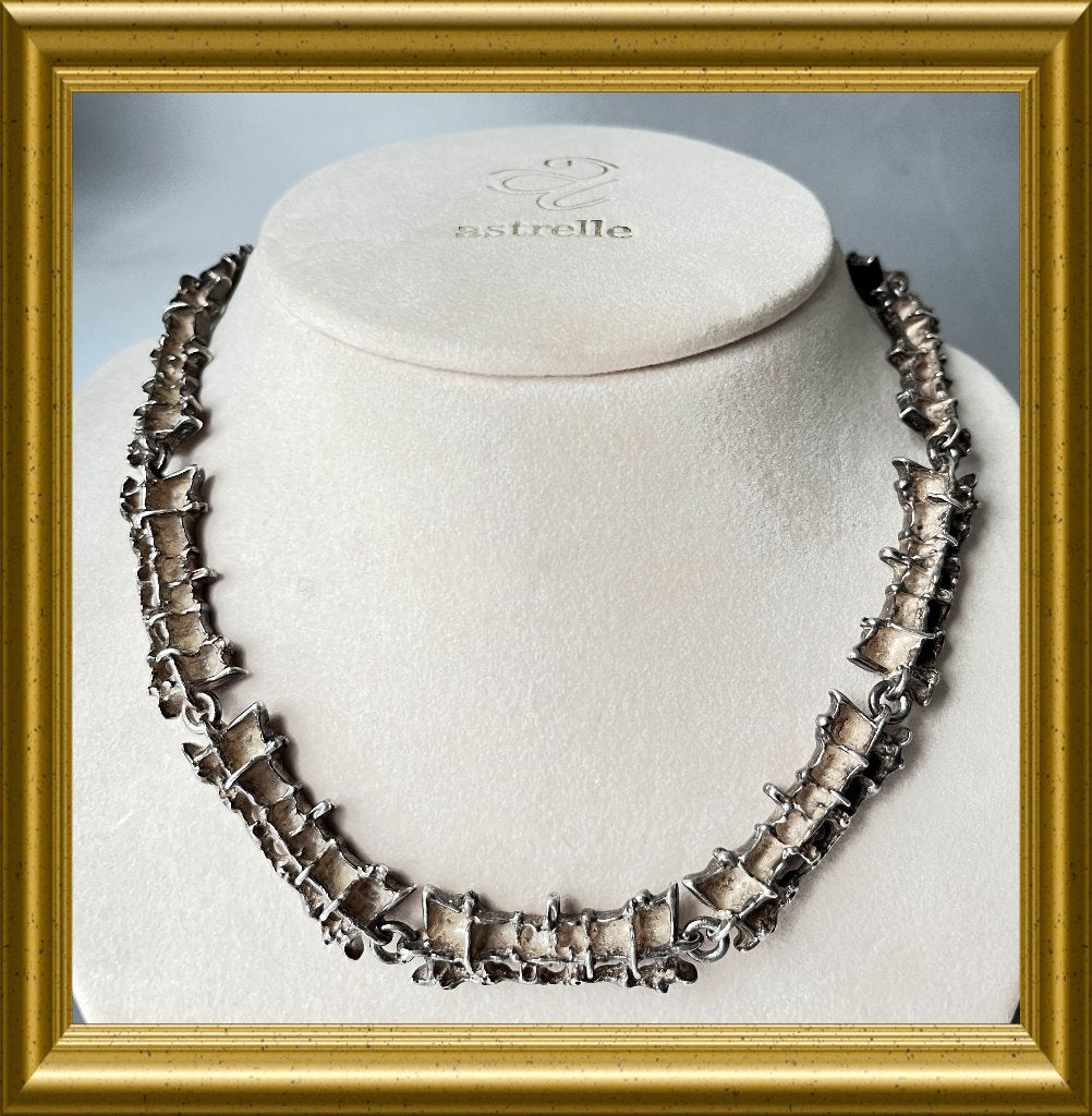 Vintage zilveren (925) ketting Juhls, Kautokeino, Noorwegen, Ophalen of Verzenden, Zilver, Ketting
