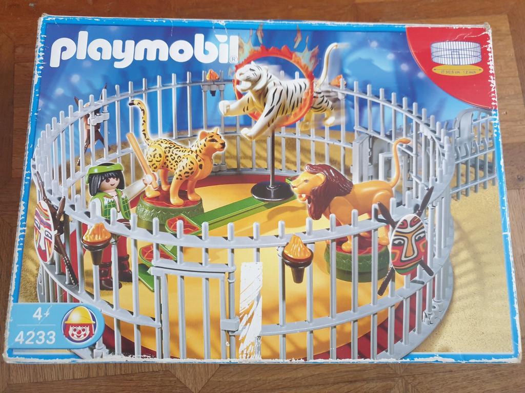 Playmobil circus leeuwen en tijgers dompteur, Ophalen of Verzenden, Meer dan 50 stukjes, Zo goed als nieuw
