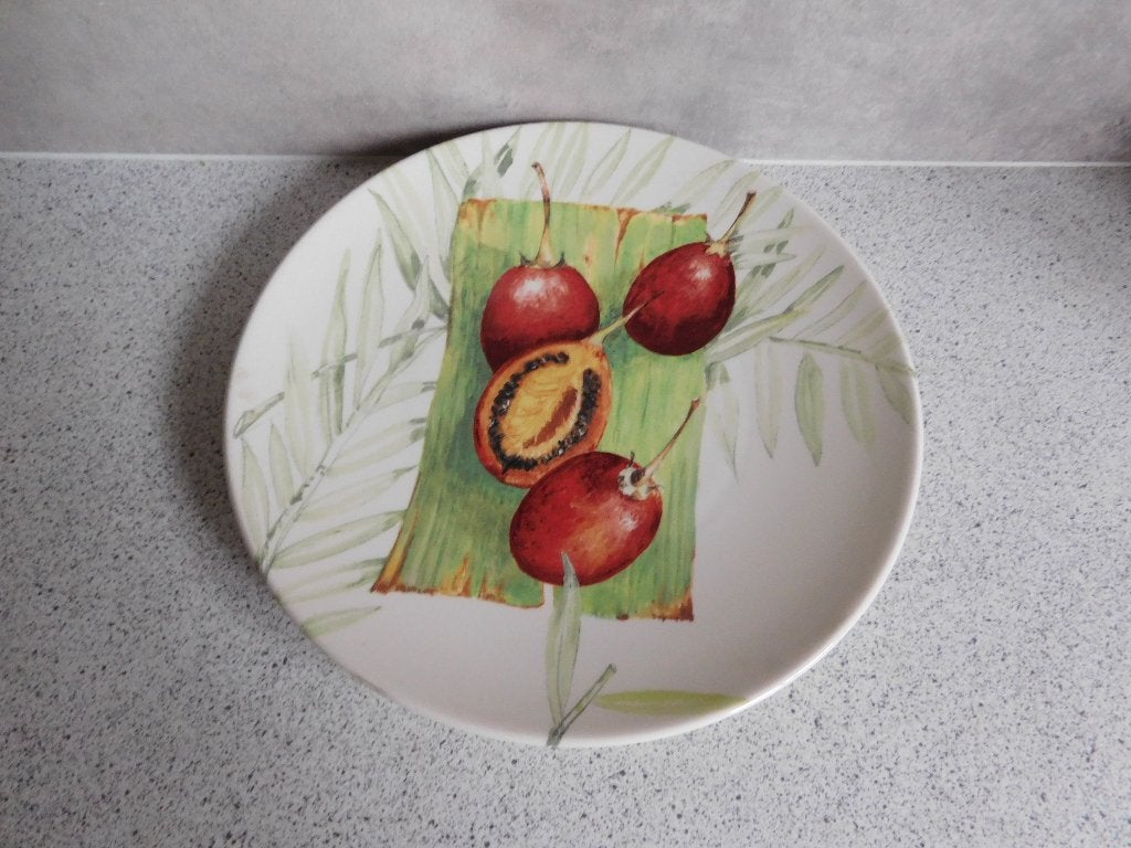 Bord 24 cm. Tamarille Exotic Gien France, Overige merken, Keramiek, Ophalen of Verzenden, Zo goed als nieuw