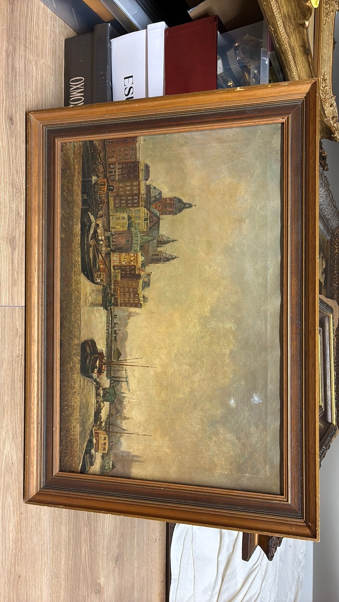 Klassiek ingelijst olieverf schilderij, Ophalen, Doek, Olieverf, Klassiek